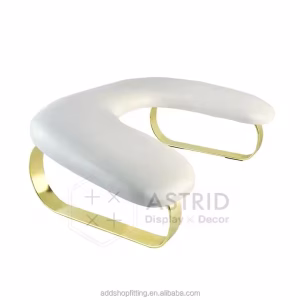 White U-Shaped Manicure Soft PU Leather Nail Art Hand Stand Holder Nail Hand Rest Pillow Cushion for Manicure Salon