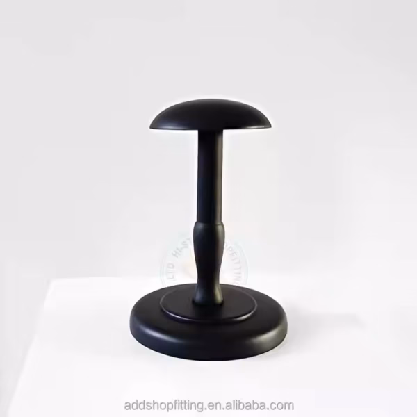 Durable Counter Top Antiques Wood Vintage Holder Hat Display Stand for Store - Image 3