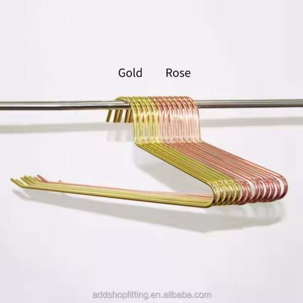 Steel 37.5 cm Rose Gold Silk Towel Scarf Skirt Pants Hanger for Whop Wardrobe Bathroom Living Room Clothing - Image 2