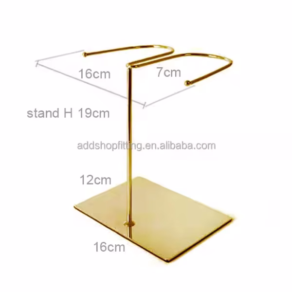 Modern Fashion Metal Steel Double Rack Boot Holder Display Stand for Retail Shop Use - Image 3
