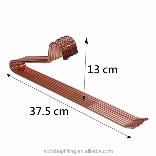 Steel 37.5 cm Rose Gold Silk Towel Scarf Skirt Pants Hanger for Whop Wardrobe Bathroom Living Room Clothing - Image 6