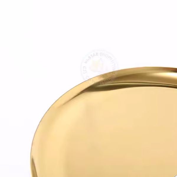 10 cm Durable Stainless Steel Gold Decorative Display Ring Earring Jewelry Tray - Image 2