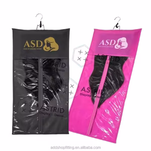 Astrid 38 X 80 cm Big Non Woven Display Custom logo Wig Hair Bag for Hanger
