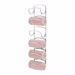 6 Layers Wall Mounted Metal Towel Holder for Bathroom Decor Sets