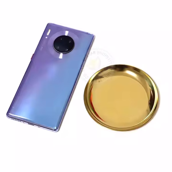 10 cm Durable Stainless Steel Gold Decorative Display Ring Earring Jewelry Tray - Image 5