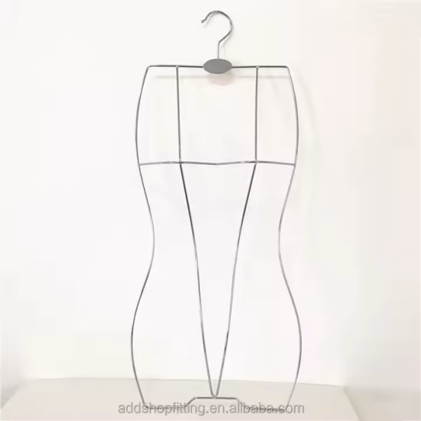Custom Laser Logo Woman Steel Beachwear Swimsuit Swimwear Bikini Hangers for Display - Image 2