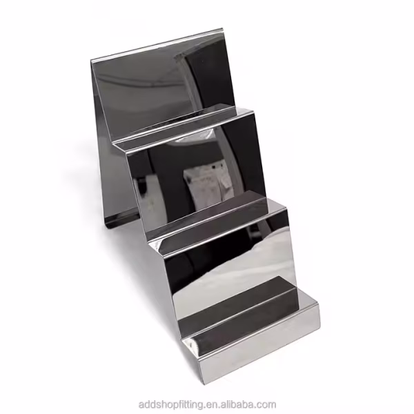 Durable Stainless Steel Custom Logo High End Holder Wallet Stand Display for Retail Shop - Image 2