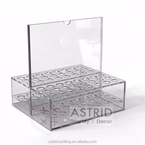 Custom logo Box 48 Bottles Fragrance Sign Organizer Stand Acrylic case Perfume Display - Image 2