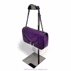Custom logo Stainless Steel Rack Purse Backpack Bag Handbag Display Stand