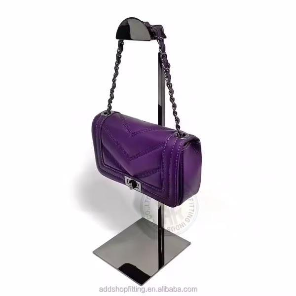 Custom logo Stainless Steel Rack Purse Backpack Bag Handbag Display Stand