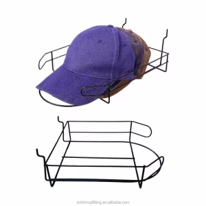 Metal Wire Shelves Gridwall Hat Display Rack for Baseball Hats Organizer