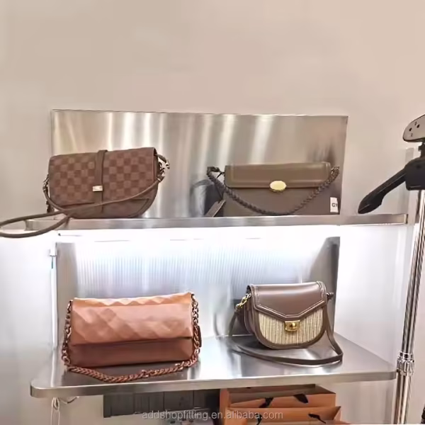 Multifunctional Stainless Steel Wall Rack Shoes Clothes Bag Accessories Display Shelf