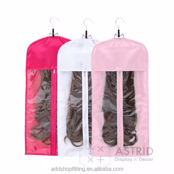 Astrid 29 X 60 cm High End Custom logo Satin Silk Fabric Wig Hair Bag - Image 4