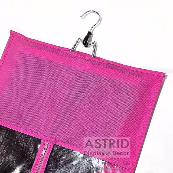 Astrid 38 X 80 cm Big Non Woven Display Custom logo Wig Hair Bag for Hanger - Image 5