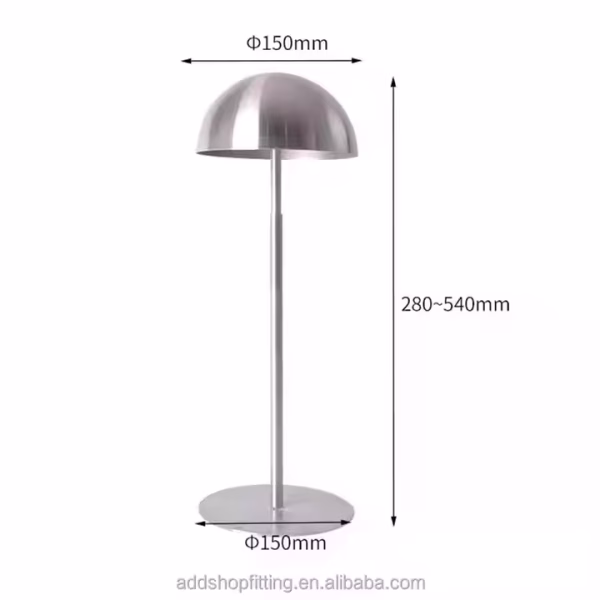 Adjustable Stainless Steel Cap Rack Holder Hat Display for Shop - Image 6