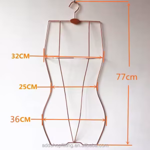 Custom Laser Logo Woman Steel Beachwear Swimsuit Swimwear Bikini Hangers for Display
