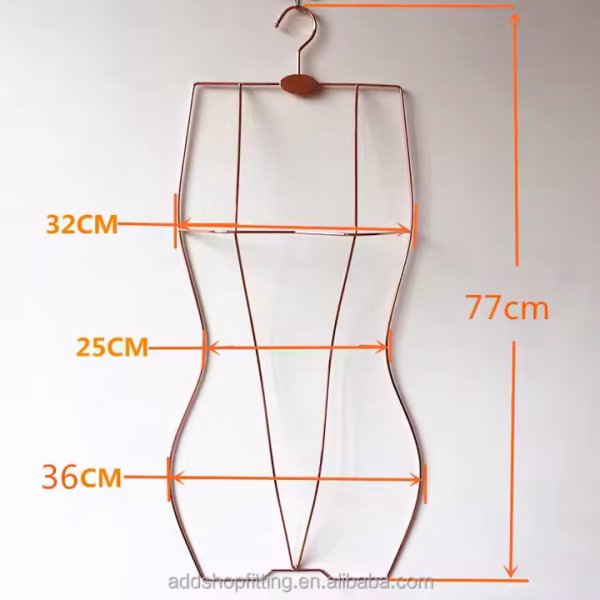 Custom Laser Logo Woman Steel Beachwear Swimsuit Swimwear Bikini Hangers for Display