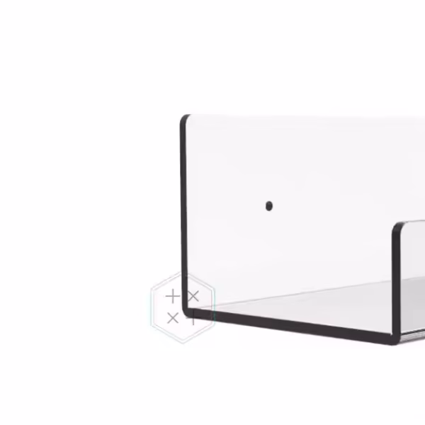 Transparent Plastic Display PS Wall Shelf for Shop - Image 2