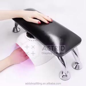 Black Manicure Soft PU Leather Nail Art Hand Stand Holder Nail Hand Rest Pillow Cushion for Manicure Salon