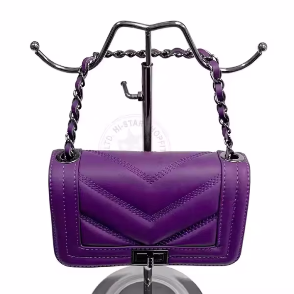 Durable Stainless Steel Custom logo Rack Purse Backpack Bag Handbag Display Stand for Shop Display - Image 5