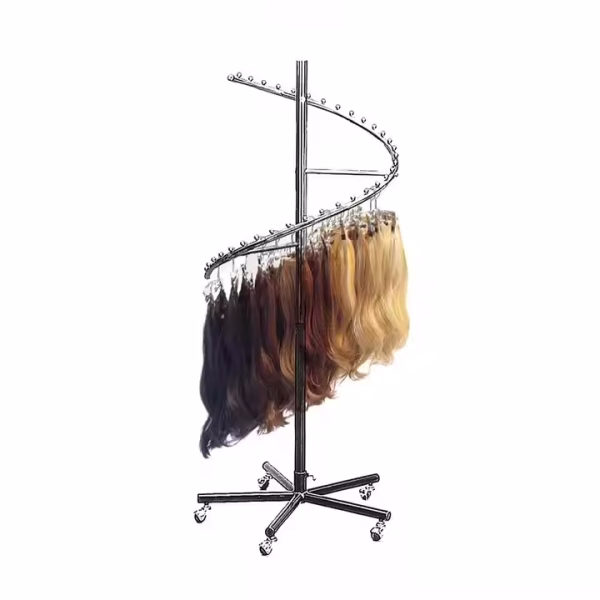 Wheels Spiral Garment Clothes Display Clothing Rack for Shop - Image 6