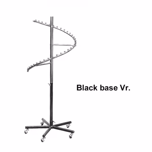 Wheels Spiral Garment Clothes Display Clothing Rack for Shop - Image 5