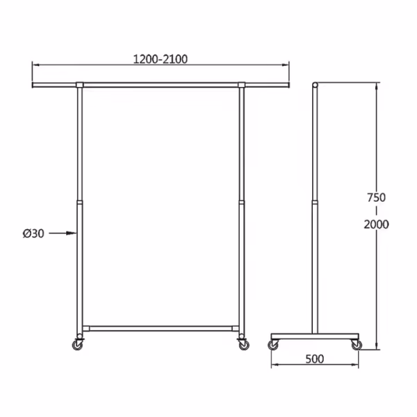 Metal Stand Clothes Display Rack for Shop - Image 5