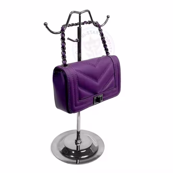 Durable Stainless Steel Custom logo Rack Purse Backpack Bag Handbag Display Stand for Shop Display - Image 3