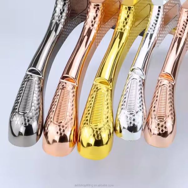 44 CM Custom Logo Chrome Like PP Plastic Heavy Duty Display Coat Clothing Clothes Hanger - Image 3