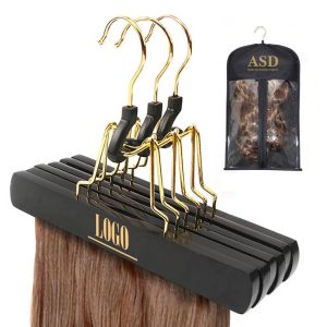 Astrid 23 cm White Wooden Custom logo Bag Wig Hair Extensions Hanger