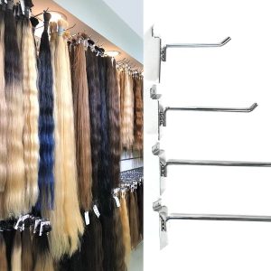 5.8 mm Iron Slat Wall Slatwall Single Hook Display Hair Extension Holder