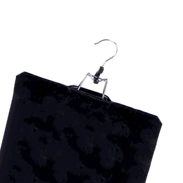 Satin Wig Hair Extension Bag with Hanger 29 X 60 cm Black Color - Image 3