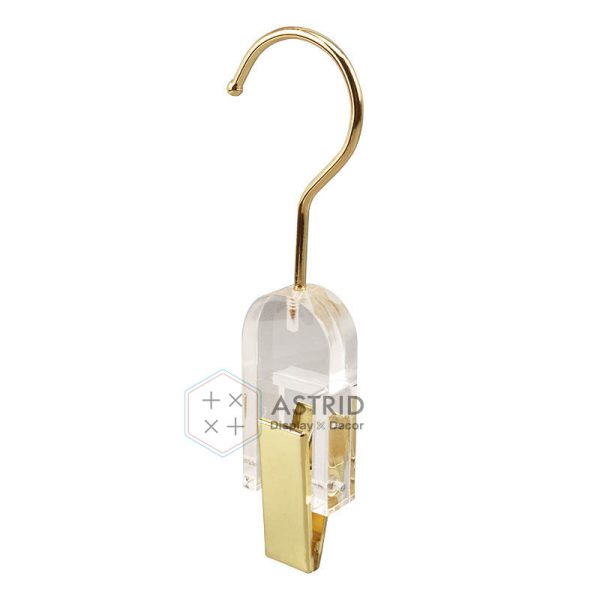 Durable Custom logo Clip Wig Display Acrylic Hair Extension Hanger for Salon - Image 2