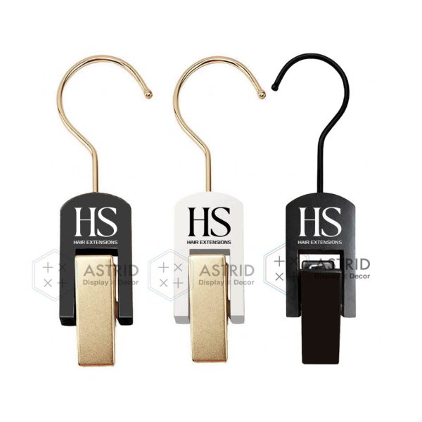 Durable Custom logo Clip Wig Display Acrylic Hair Extension Hanger for Salon - Image 3