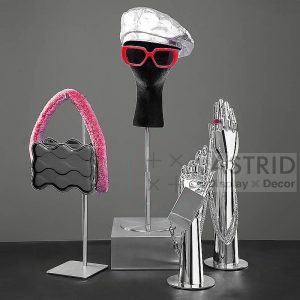 Velvet Head Mannequin Stand, Wig, Cap, and Hat Display Holder for Store Use (5 Colors)
