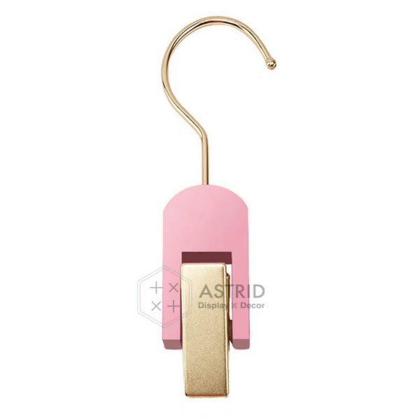 Durable Custom logo Clip Wig Display Acrylic Hair Extension Hanger for Salon - Image 4