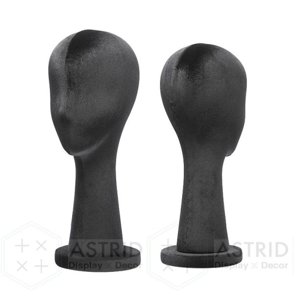 Velvet Head Mannequin Stand, Wig, Cap, and Hat Display Holder for Store Use (5 Colors) - Image 7