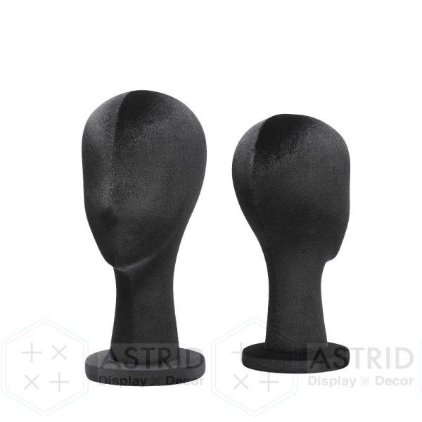 Velvet Head Mannequin Stand, Wig, Cap, and Hat Display Holder for Store Use (5 Colors) - Image 6