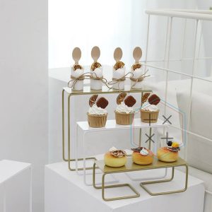 Metal Buffet Display Stand, Food Serving Rack for Wedding & Catering Events