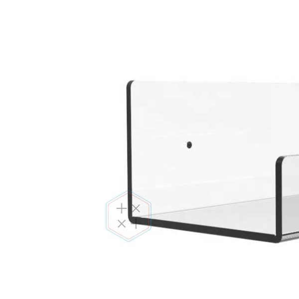 Transparent Floating Wall Shelf, PS Plastic Display Rack for Retail Stores - Image 5