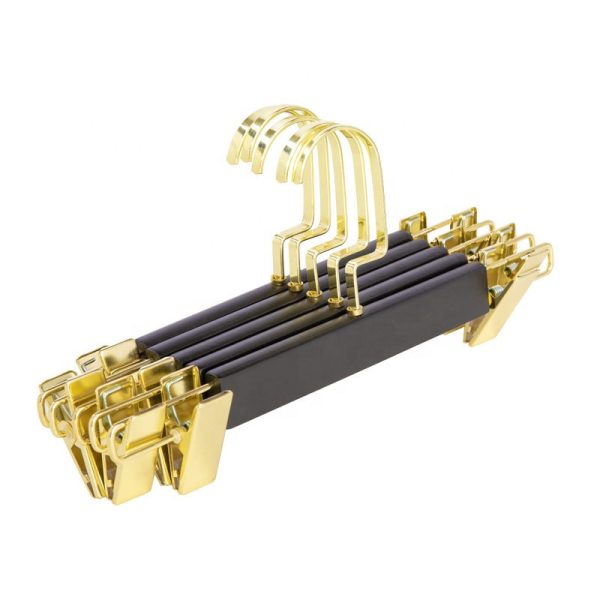Wooden Black Clothes Hanger for Trousers and Clothing Displays - Image 4