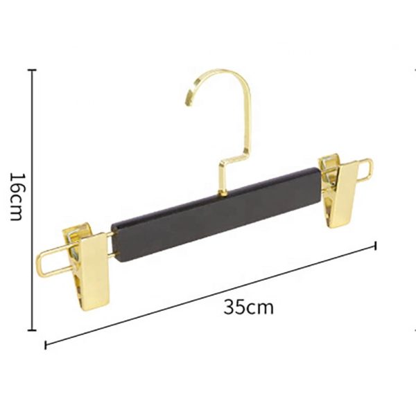 Wooden Black Clothes Hanger for Trousers and Clothing Displays - Image 2