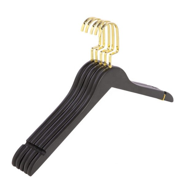 Wooden Black Clothes Hanger for Trousers and Clothing Displays - Image 3