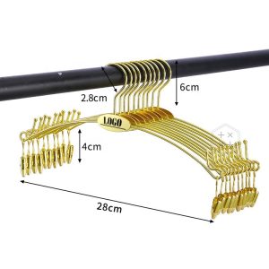 Gold Underwear Bra Hangers for Boutique Display and Retail Stores