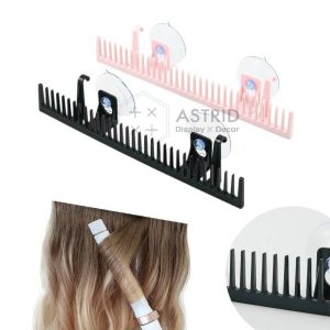 Wall-Mounted Wig Display Rack – ABS Holder for Hair Extensions with Custom Logo