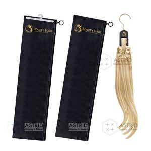 Custom Logo PVC Hair Extension Display Bag – 14x60cm Hanger Packaging for Wigs