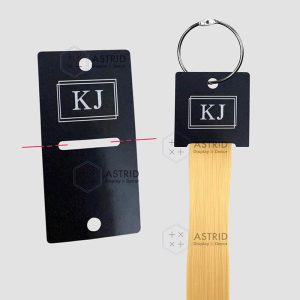 Custom Logo PVC Hair Tag, Colored Sample Label for Hair Weft & Wig Pieces in Salons