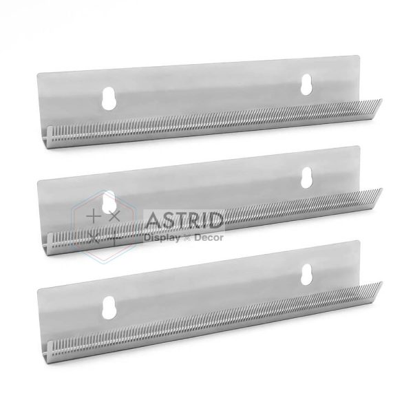 Wall-Mounted Wig Display Rack – Silver Stainless Steel Holder for Hair Extensions with Custom Logo - Image 2