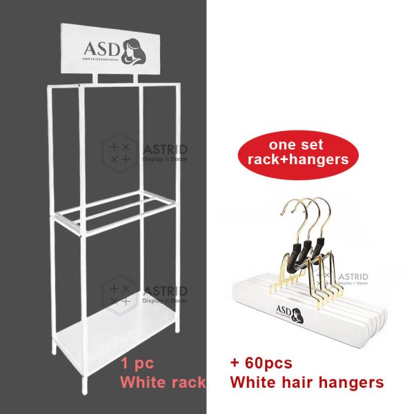 Rolling Wig & Hair Extension Display Rack, 4-Tier Rail Stand for Salons & Stores - Image 5