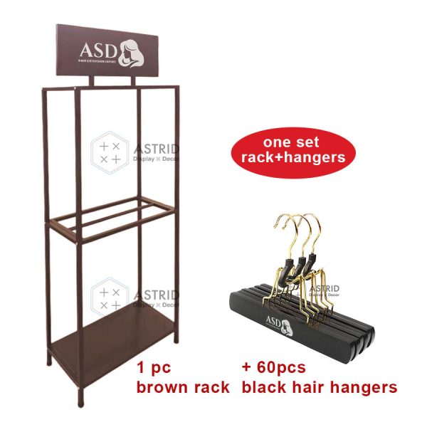 Rolling Wig & Hair Extension Display Rack, 4-Tier Rail Stand for Salons & Stores - Image 4
